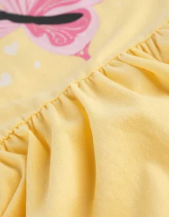 Jurk - Print - lichtgeel