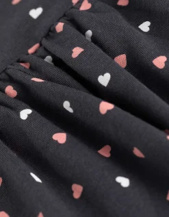 Jurk - Print all-over - donkergrijs