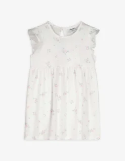 Jurk in A-lijn - Print all-over - wit