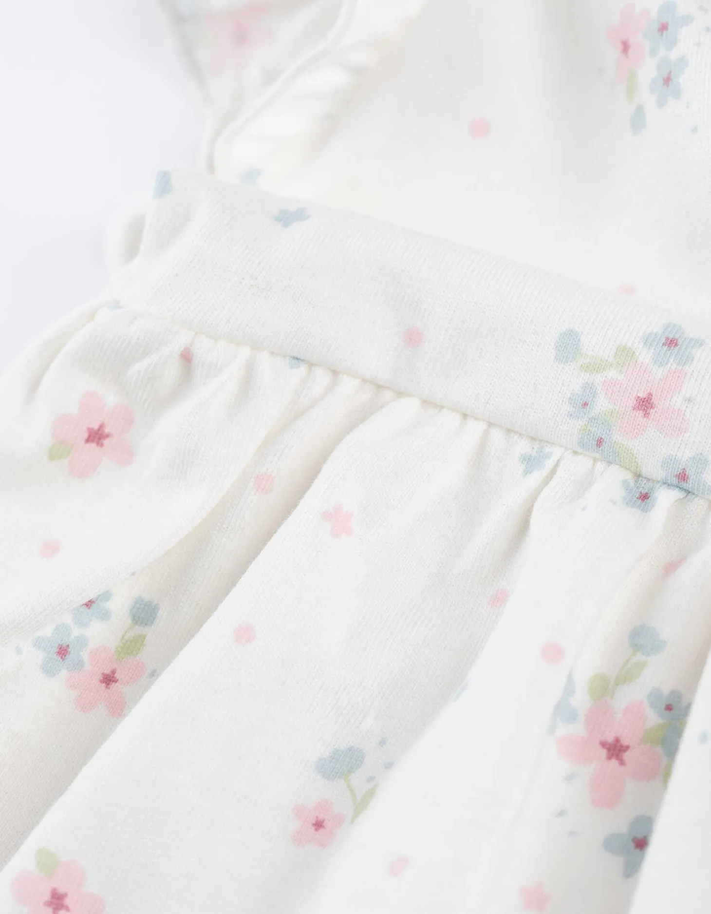 Jurk in A-lijn - Print all-over - wit