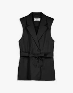 Lang vest - Viscose - zwart