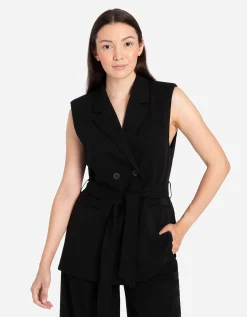 Lang vest - Viscose - zwart