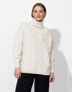Lange trui - Col - beige