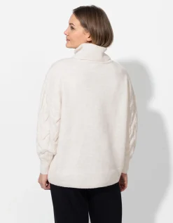 Lange trui - Col - beige