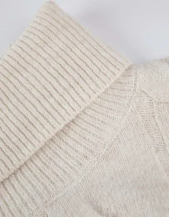 Lange trui - Col - beige