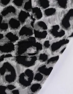 Legging - Luipaardprint - lichtgrijs