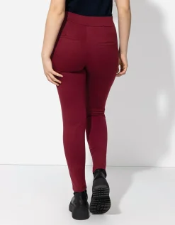 Legging - Plooi - donkerrood