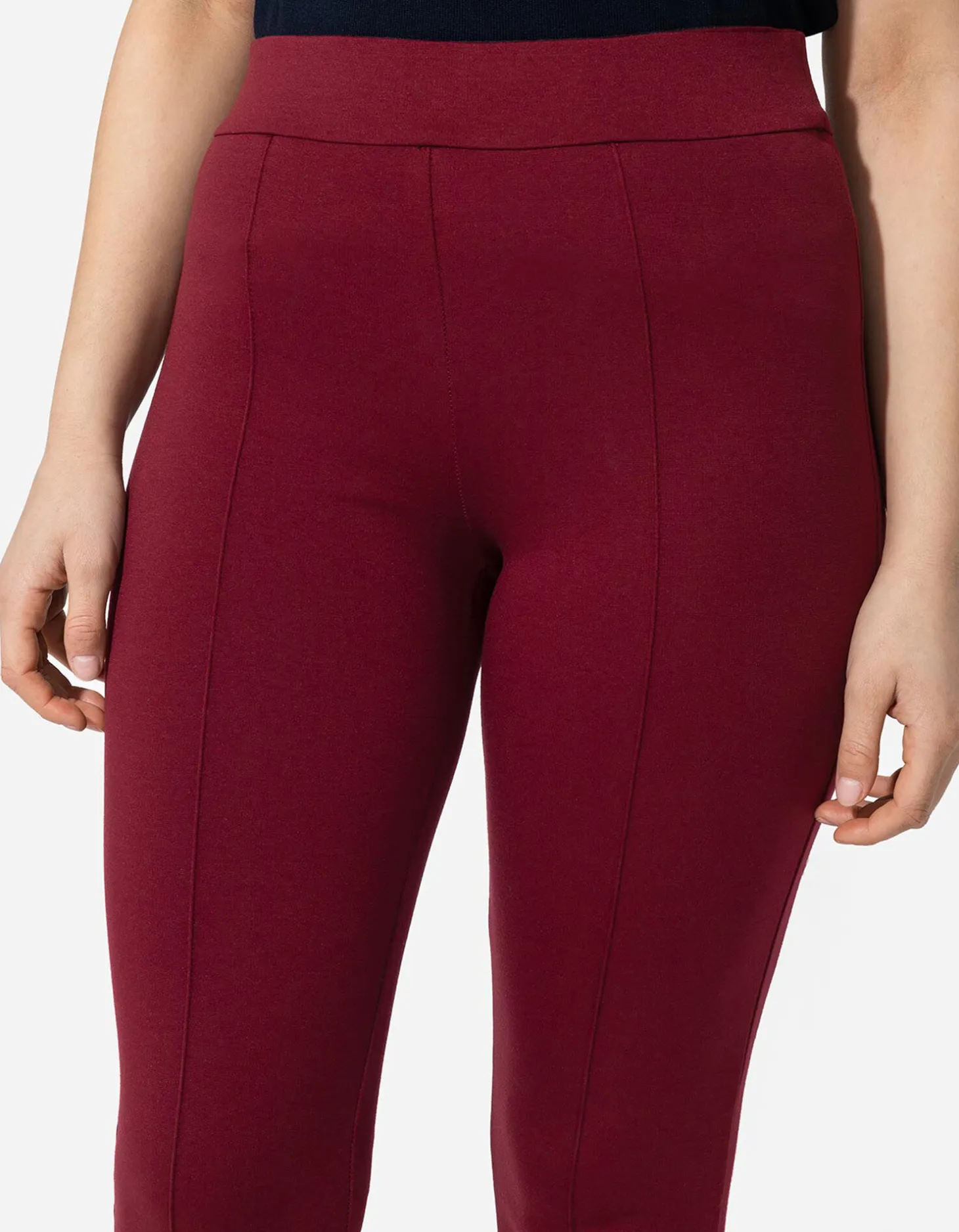 Legging - Plooi - donkerrood