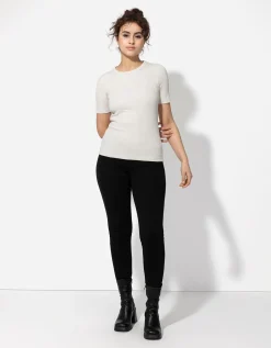 Legging - Plooi - zwart