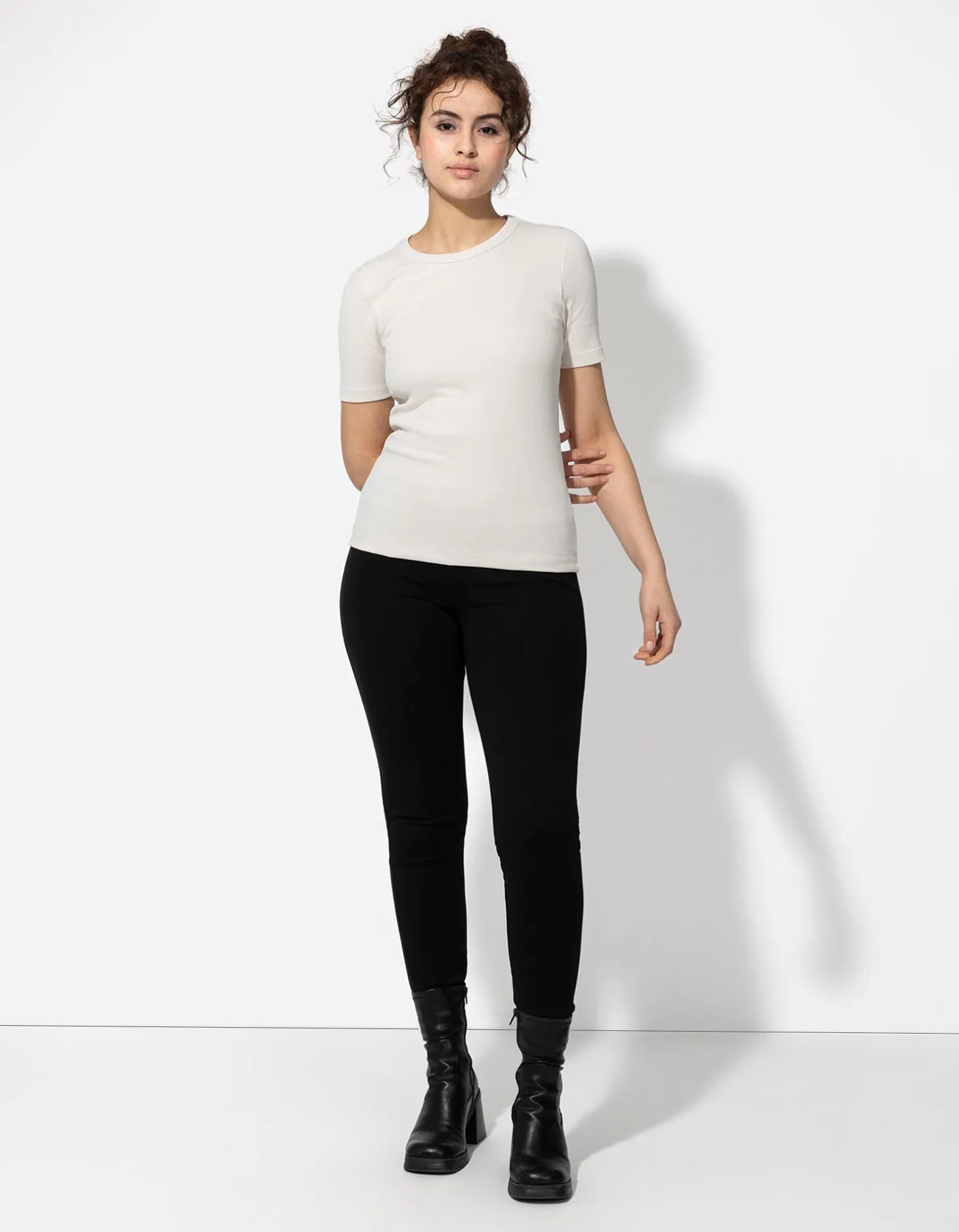 Legging - Plooi - zwart
