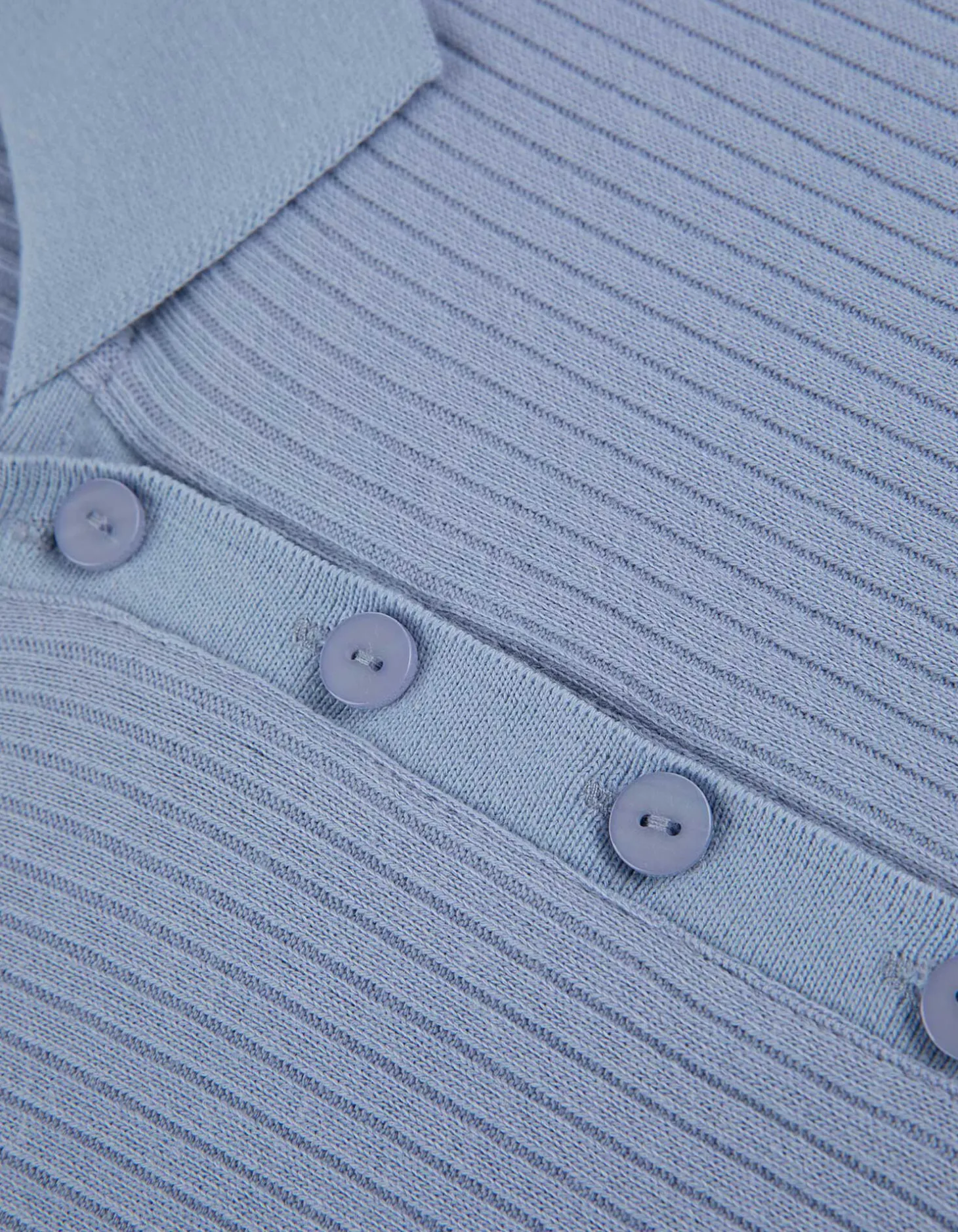 Longsleeve - Geribde structuur - lichtblauw