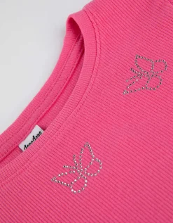 Longsleeve - Geribde structuur - pink