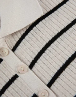 Longsleeve - Geribde structuur - beige