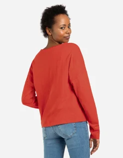 Longsleeve - Katoen - rood