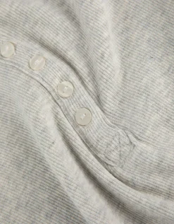 Longsleeve - Knoopsluiting - lichtgrijs