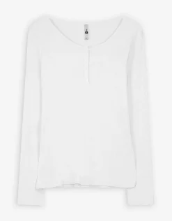 Longsleeve - Knoopsluiting - wit