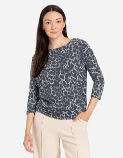 Longsleeve - Luipaardprint - grijs