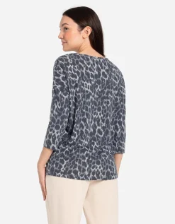 Longsleeve - Luipaardprint - grijs