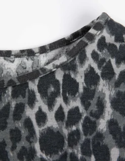 Longsleeve - Luipaardprint - grijs