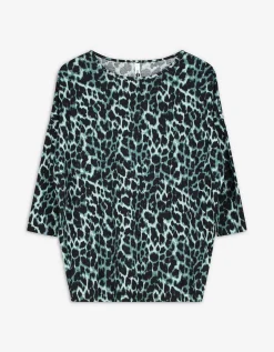 Longsleeve - Luipaardprint - groen