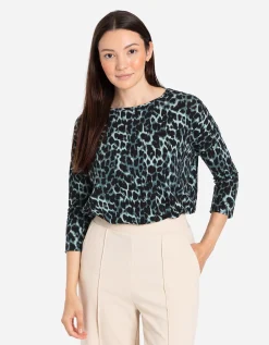 Longsleeve - Luipaardprint - groen