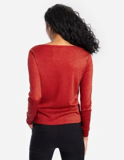 Longsleeve - Lurex - rood
