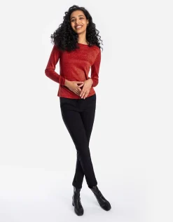 Longsleeve - Lurex - rood
