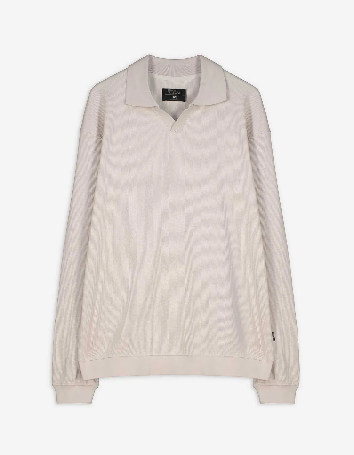 Longsleeve - Overhemd kraag - beige