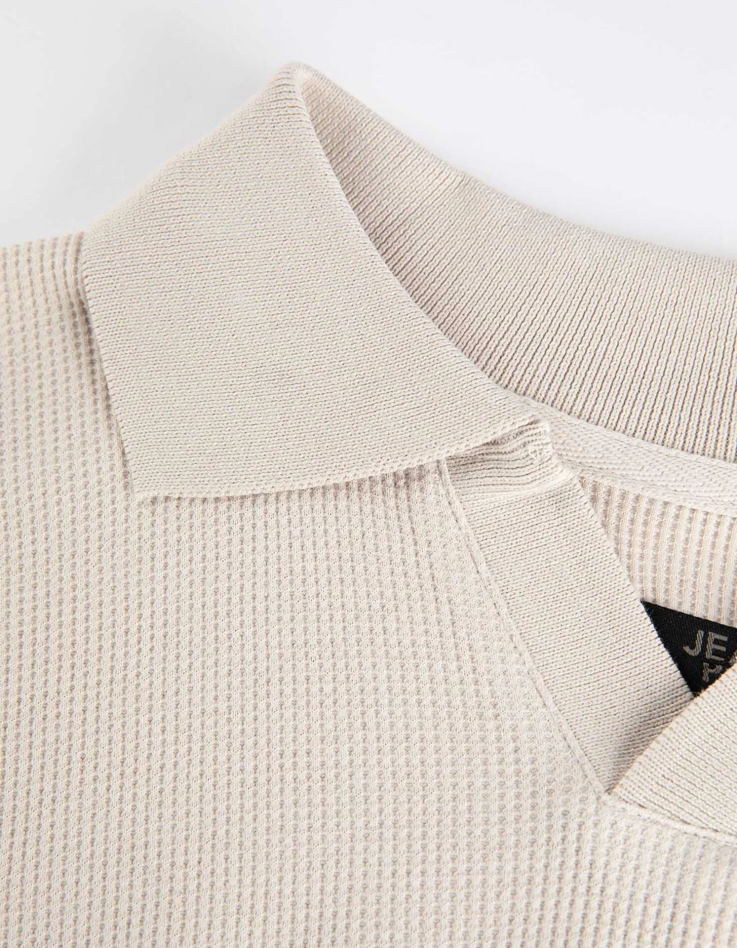 Longsleeve - Overhemd kraag - beige