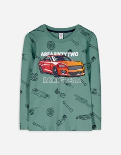 Longsleeve - Print - groen