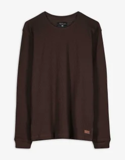 Longsleeve - Regular fit - donkerbruin