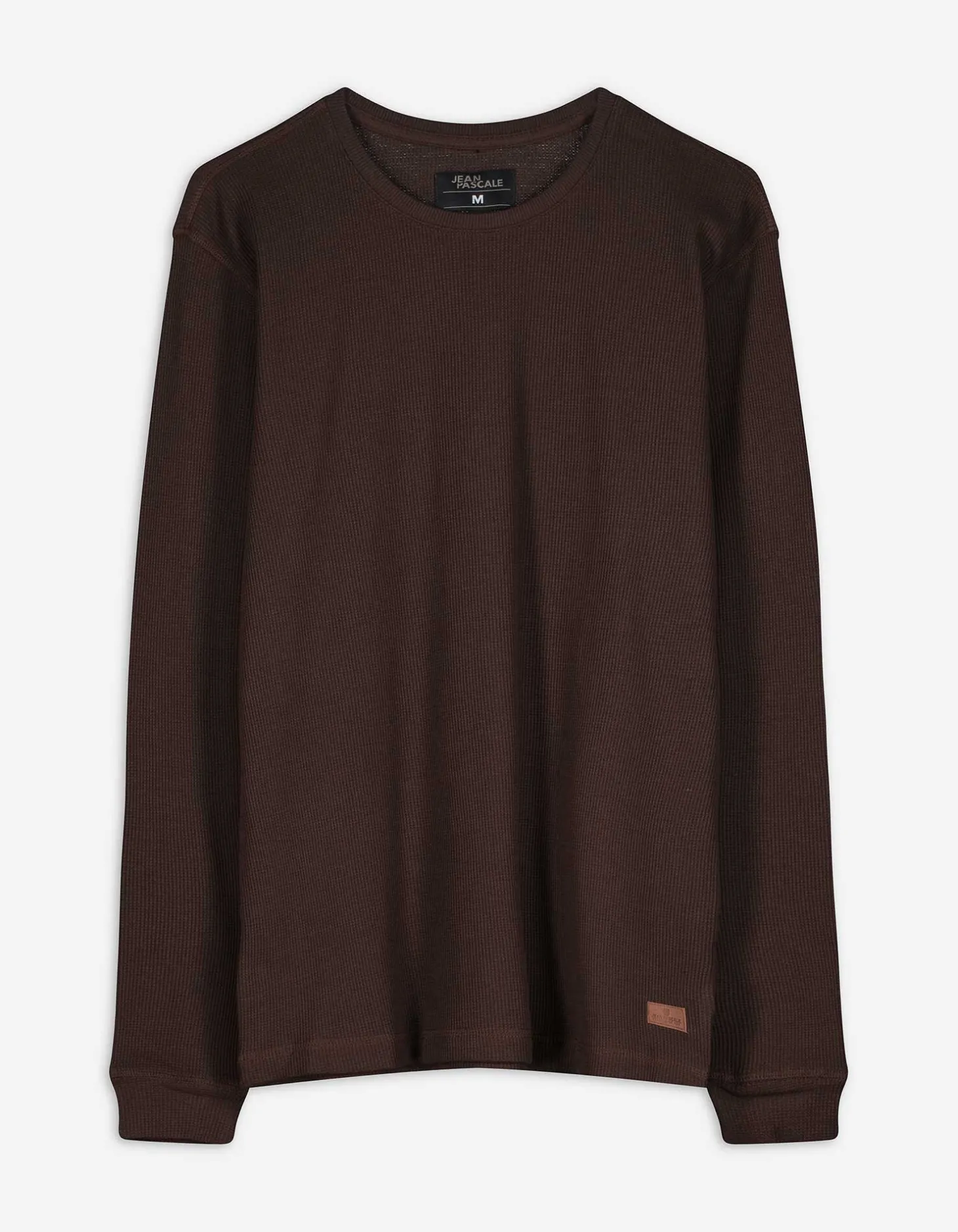 Longsleeve - Regular fit - donkerbruin