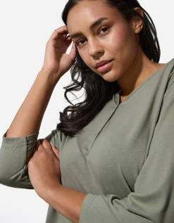 Longsleeve - Viscose - donkergroen