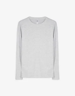 Longsleeve - Viscose - lichtgrijs