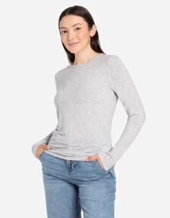 Longsleeve - Viscose - lichtgrijs