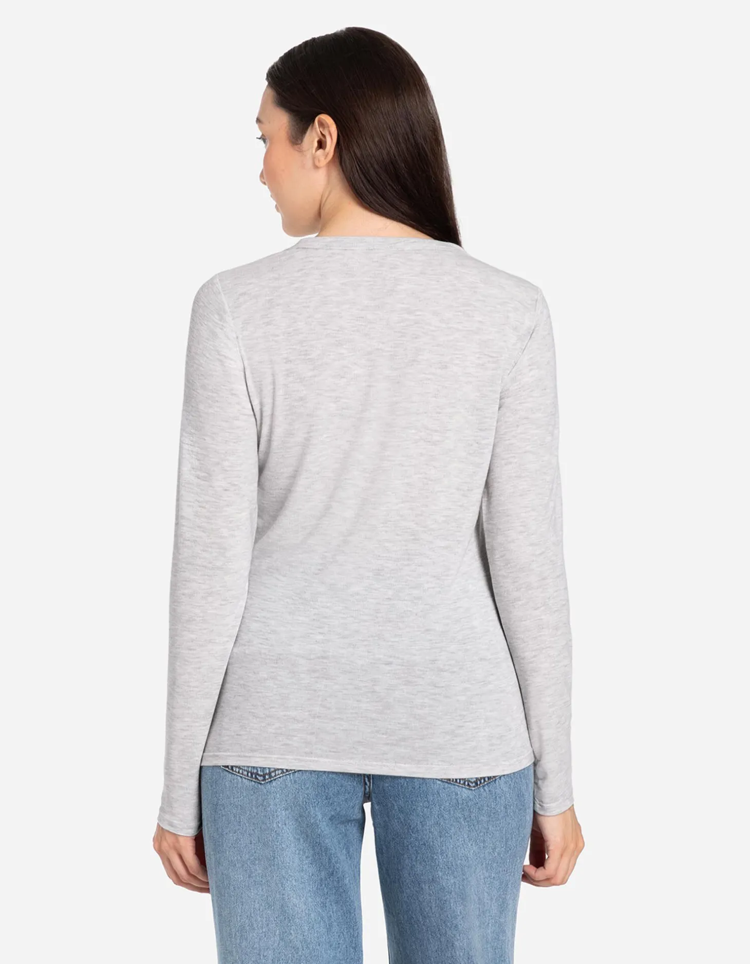 Longsleeve - Viscose - lichtgrijs