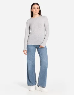 Longsleeve - Viscose - lichtgrijs