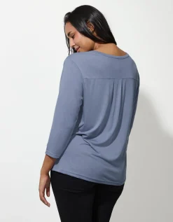 Longsleeve - Viscose - lichtblauw