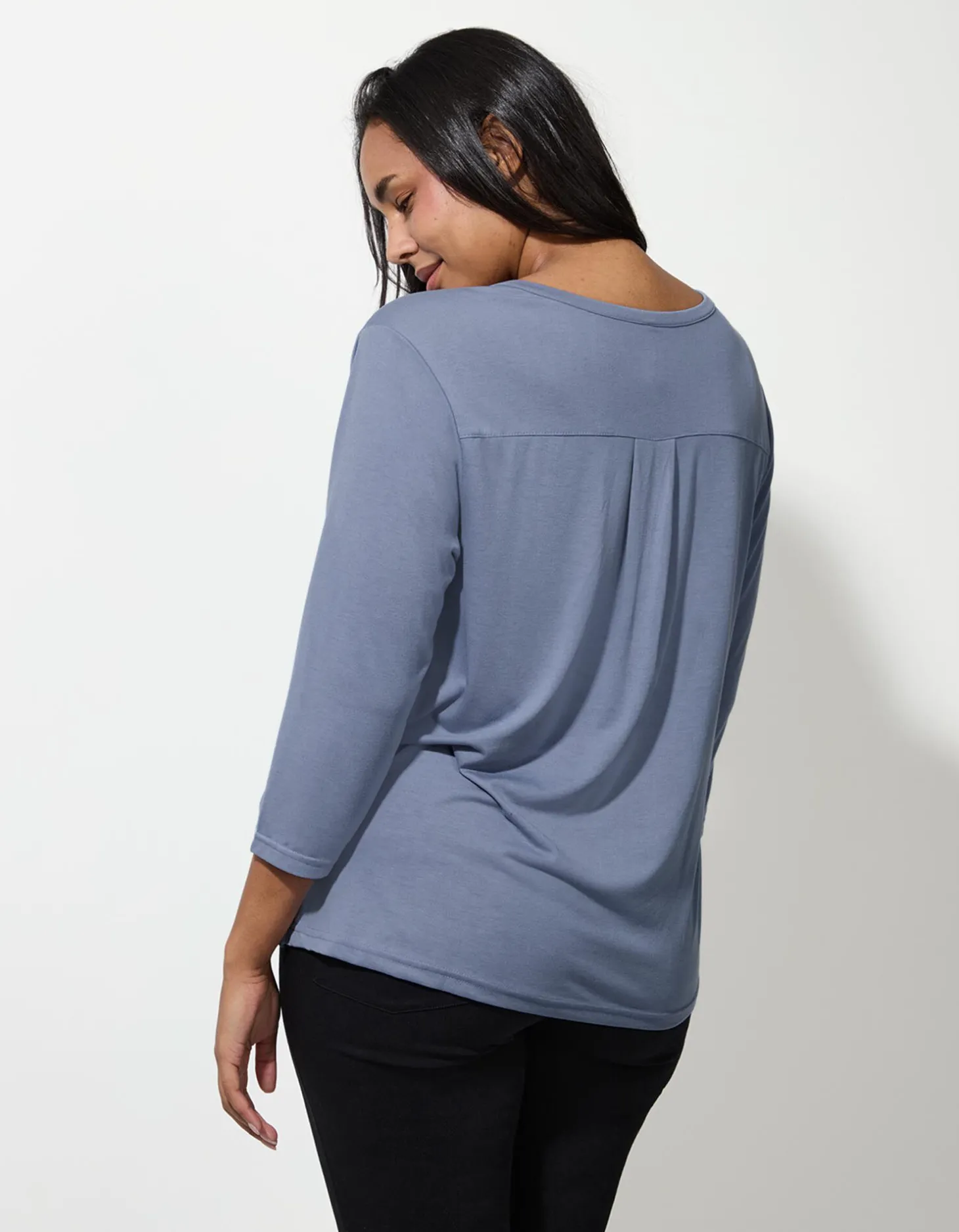 Longsleeve - Viscose - lichtblauw