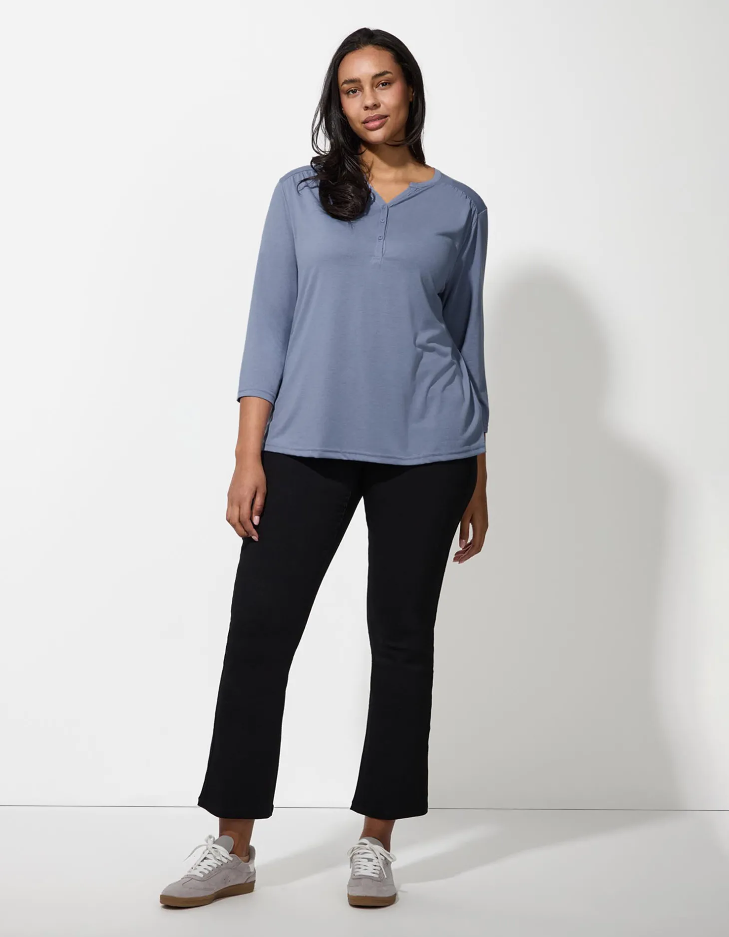 Longsleeve - Viscose - lichtblauw