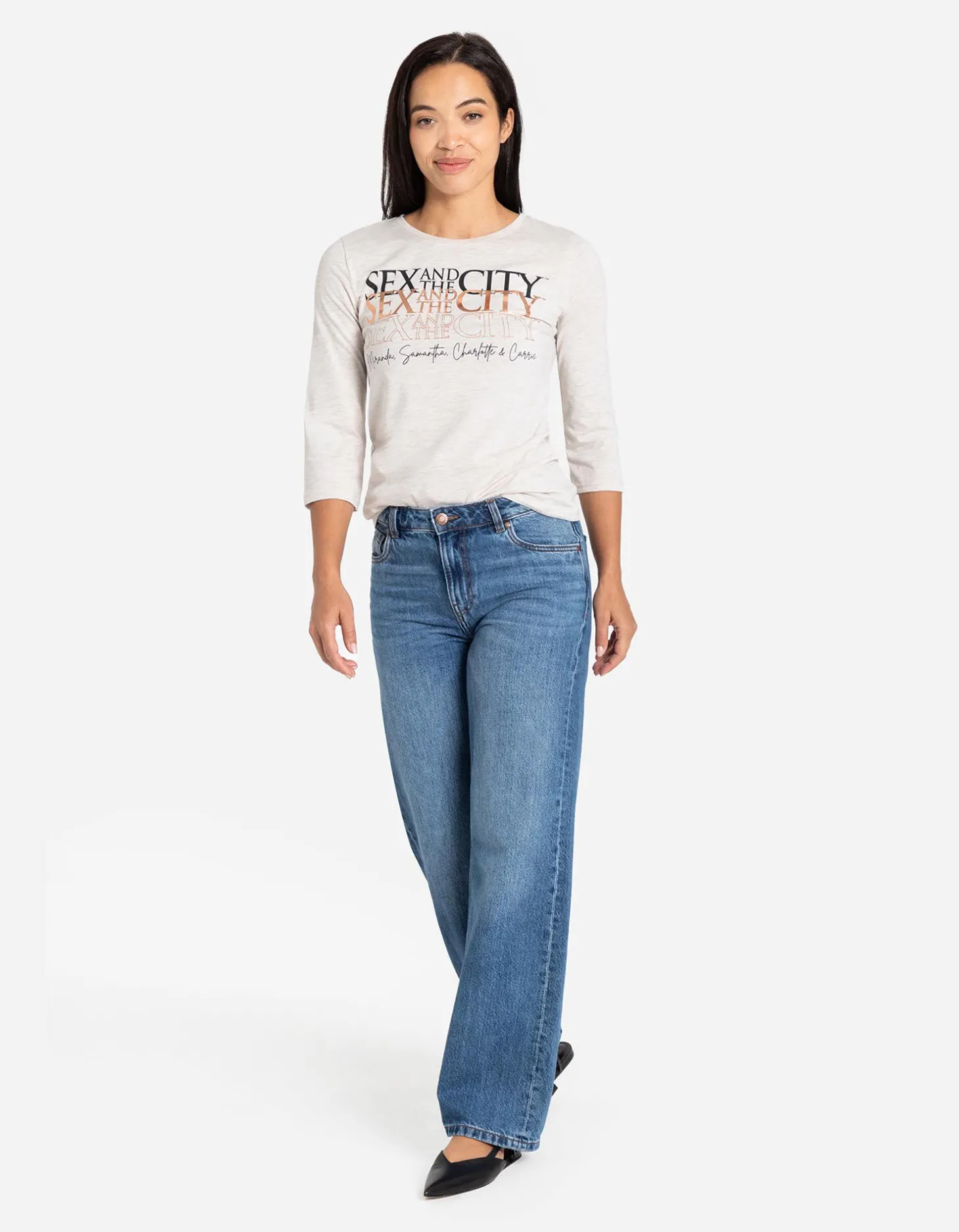 Longsleeve - Vooropdruk - beige