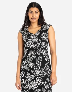 Maxi-jurk - Rugdecollet&eacute; - zwart