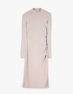 Midi-jurk - Lurex - beige