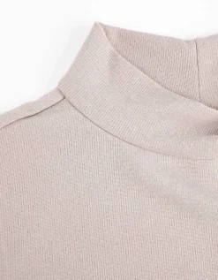 Midi-jurk - Lurex - beige