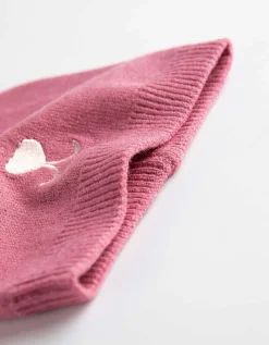 Muts - Borduursel - roze