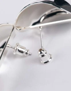 Oorbellen - Effen - zilver