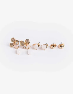 Oorbellen - Set van 3 - goud