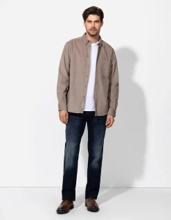 Overhemd - Corduroy - beige