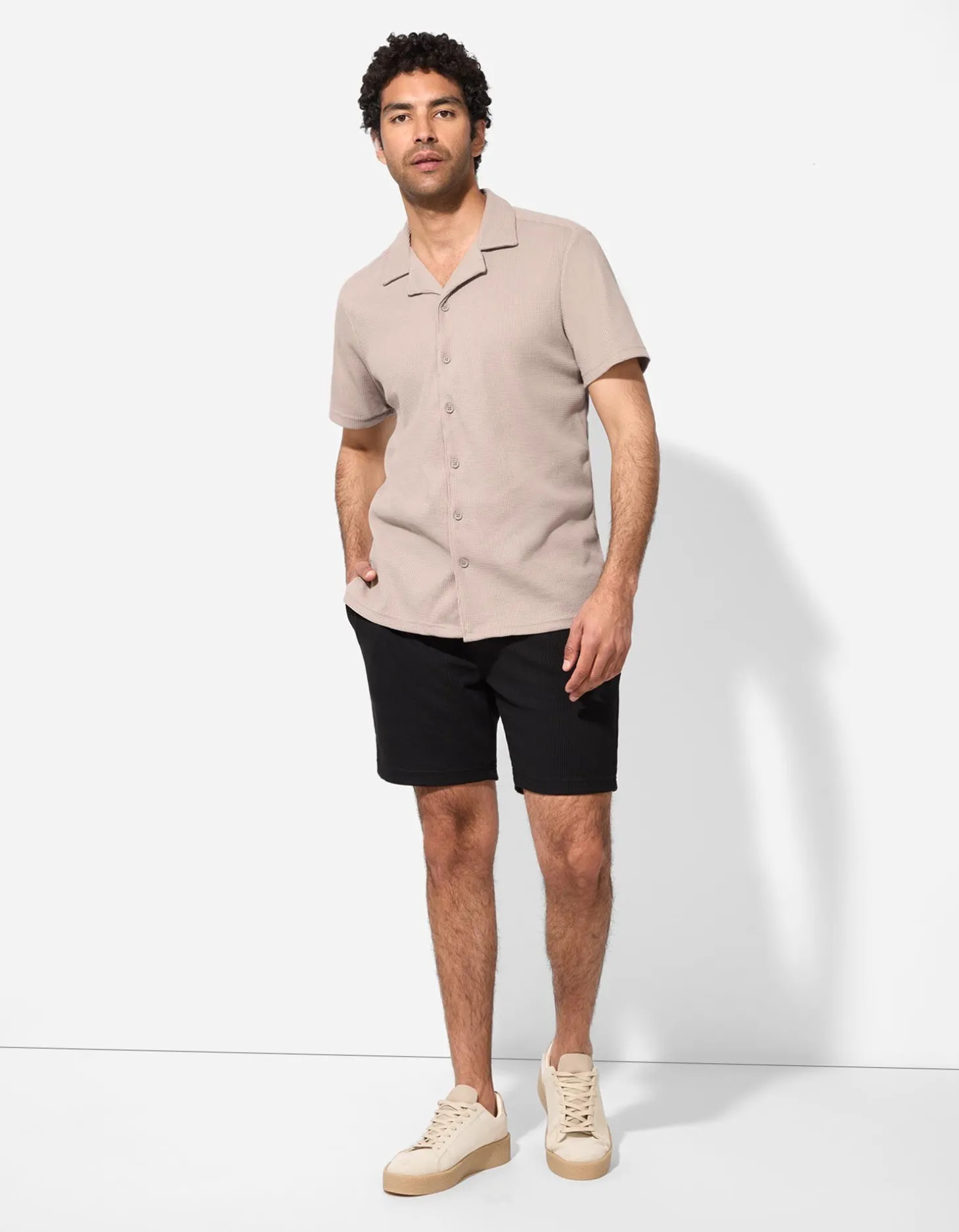 Overhemd - Effen - beige
