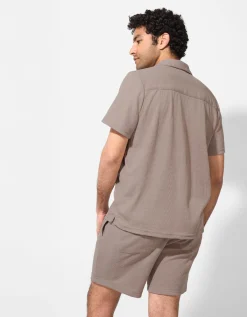Overhemd - Effen - beige